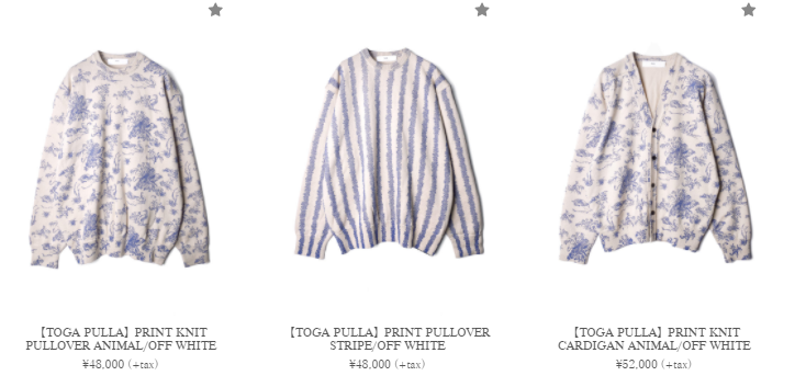 8/29 「TOGA PULLA」「USED&VINTAGE」発売開始 | Sister Online Boutique