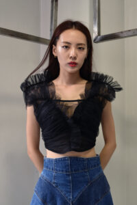 ◇3/1発売・予約完売◇【FETICO】GATHERED TULLE TOP[FTC232-0106]商品