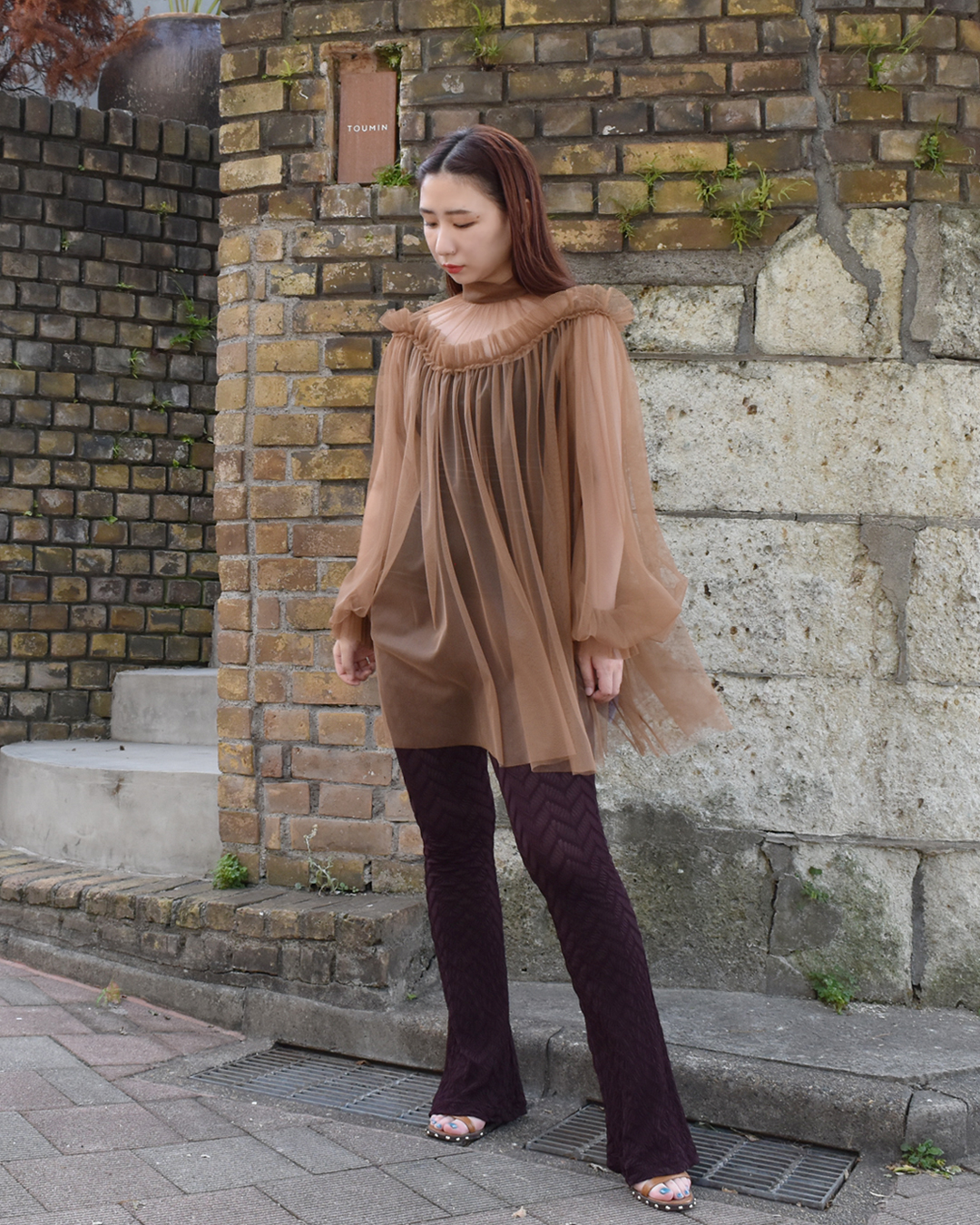 FETICO / tulle frilled tunic フェティコ-