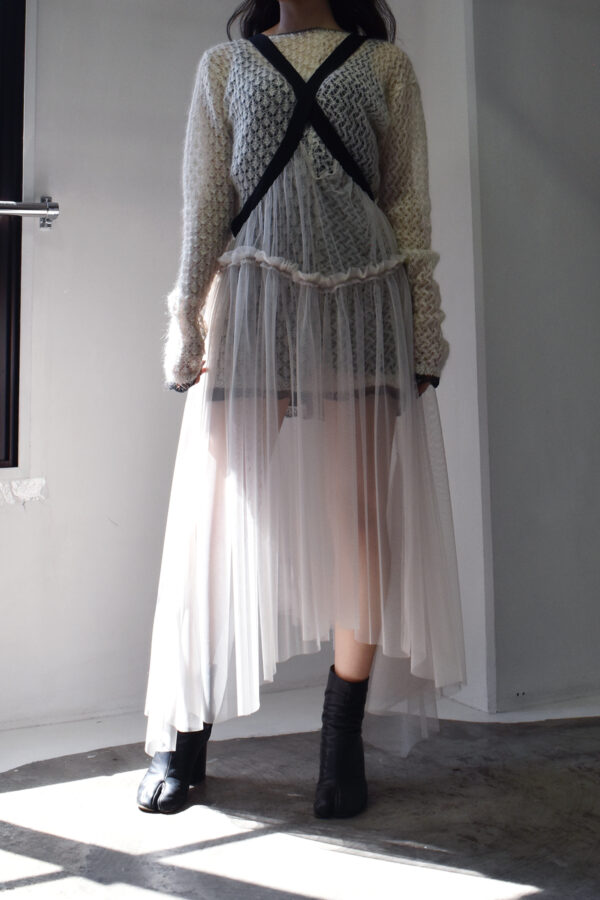 【FETICO(フェティコ)】 TULLE PINAFORE DRESS