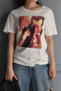 BRAND VINTAGE】HYSTERIC GLAMOUR x PLAYBOY T-shirt/White #4558