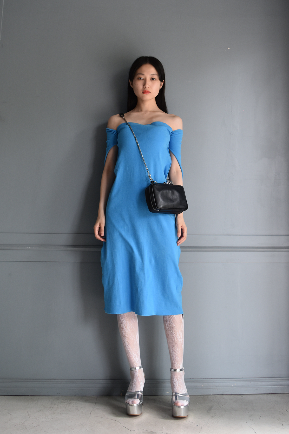 BRAND VINTAGE】A-POC ABLE ISSEY MIYAKE 2way Dress/Blue #4323[mn