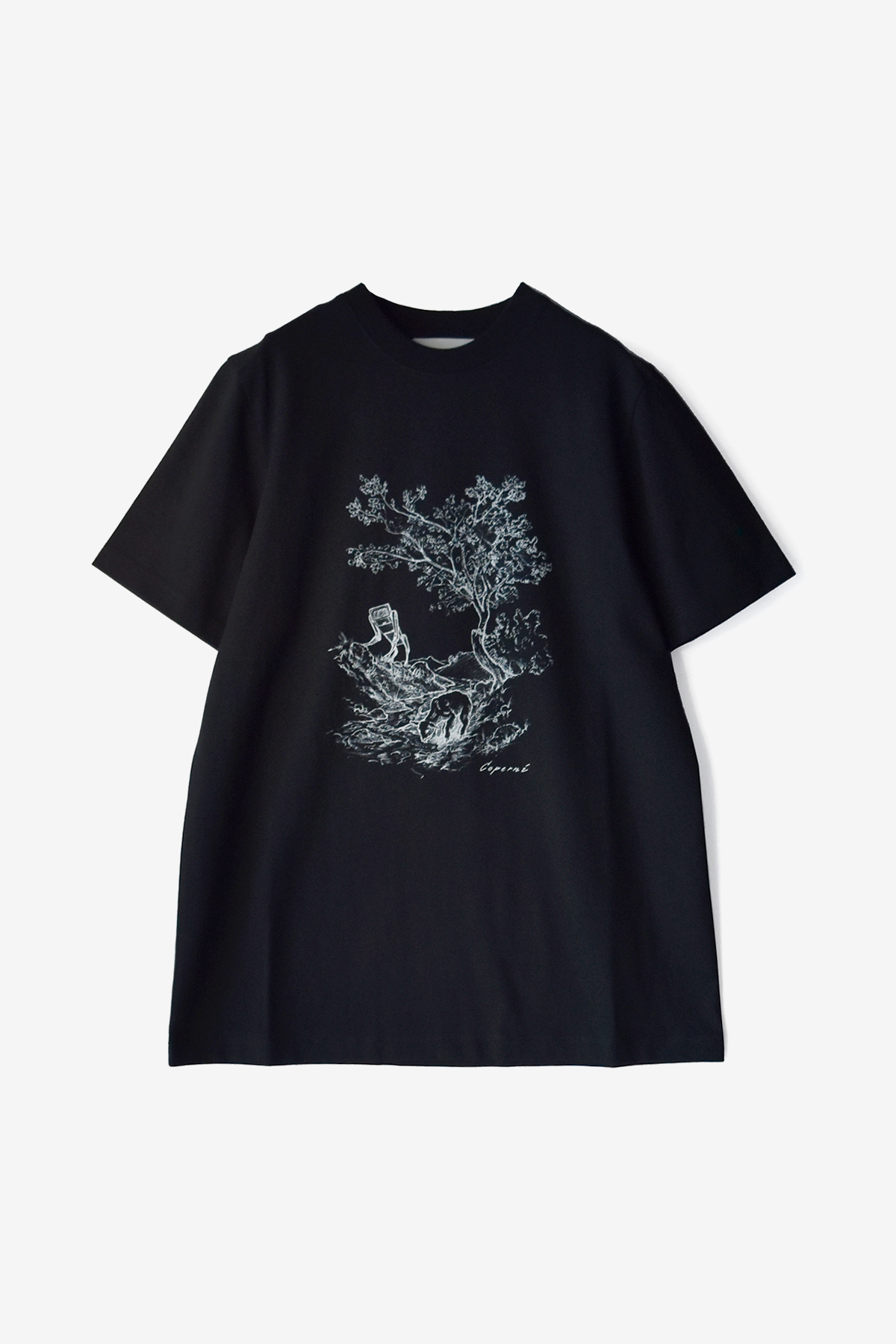 【Coperni】Toile De Jouy Print Logo Boxy T-Shirt/Black