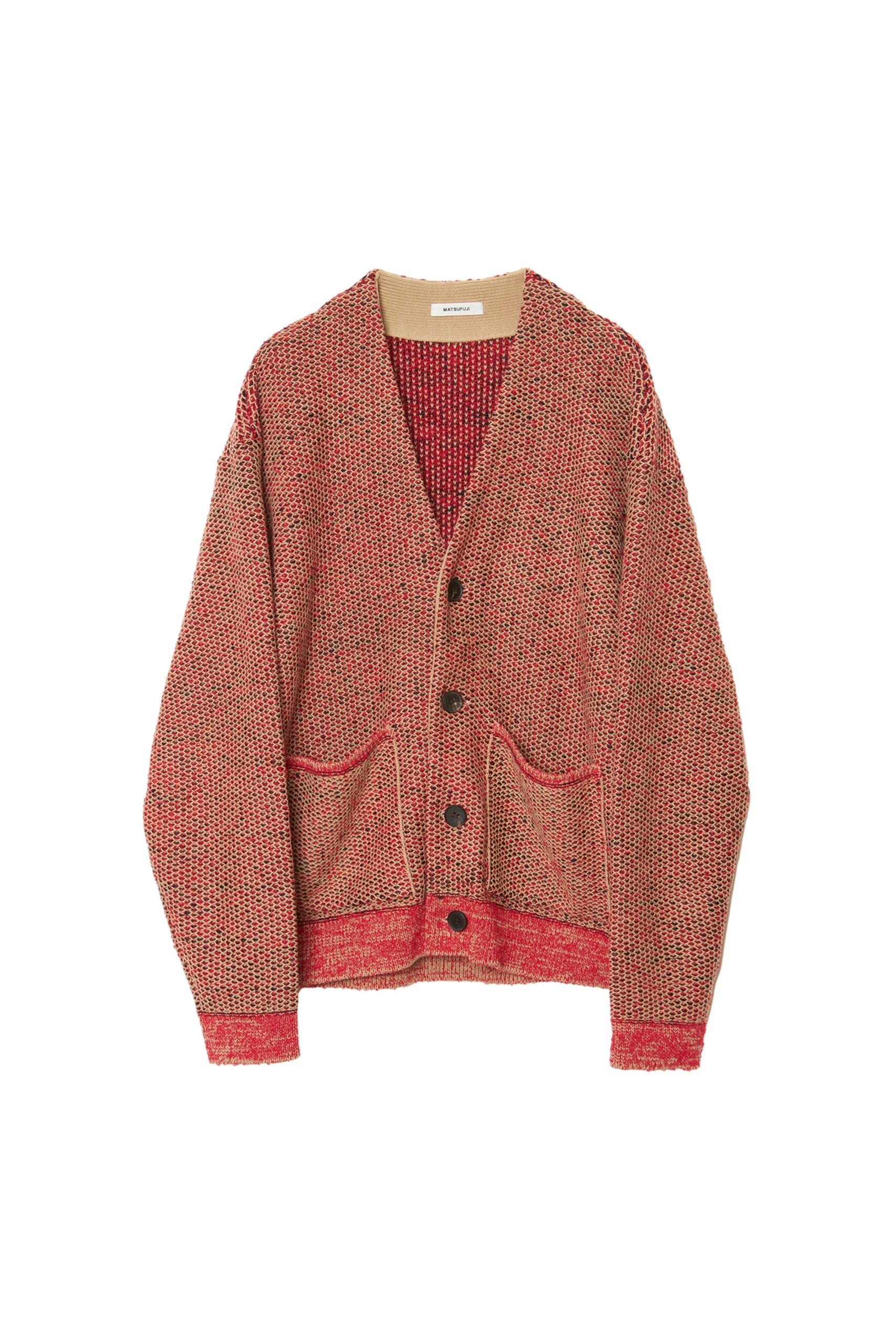 MATSUFUJI】Jacquard Knit Cardigan/RED[M241-0501] | Sister Online ...