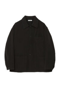 エンフォルド コットン麻 ジャケット ハイツイスト ブラック　Mサイズ ◇セール対象◇【MATSUFUJI】Uneven Twill Connected Pockets Jacket