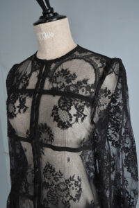 FETICO】LACE GATHERED BLOUSE / BLACK | Sister Online Boutique